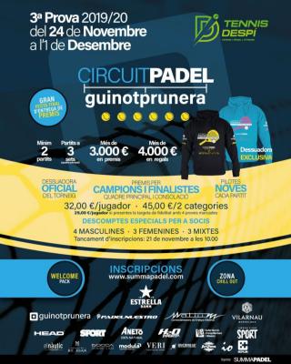 poster del torneo 3ª PROVA 2019/20 CIRCUIT GUINOTPRUNERA