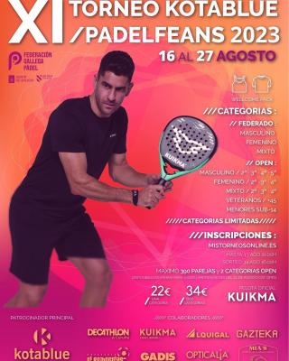 poster del torneo XI TORNEO KOTABLUE PADELFEANS