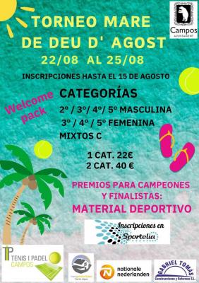 poster torneo TORNEIG MARE DE DEU D' AGOST