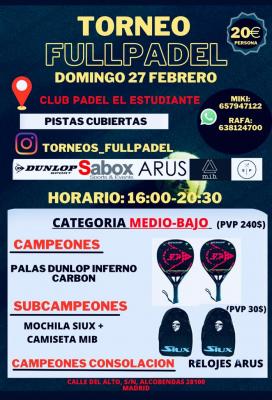 poster del torneo TORNEO FULLPADEL