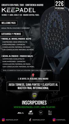 poster del torneo KEEPADEL & MADRID CENTRAL PADEL