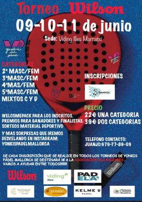 poster del torneo TORNEO WILSON PÁDEL