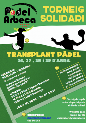 poster del torneo TORNEIG SOLIDARI TRANSPLANT