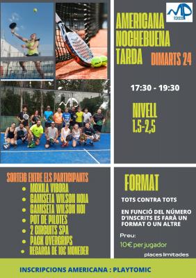 poster del torneo AMERICANA NOCHEBUENA TARDE