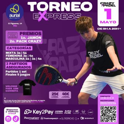 poster torneo CRAZYXPADEL EXPRESS 01/05