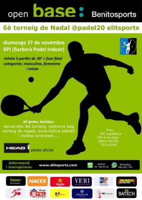 poster del torneo 6è TORNEIG DE NADAL @PADEL20