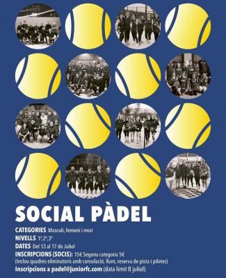 poster del torneo SOCIAL DE PADEL