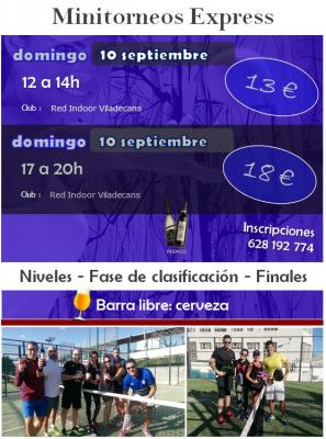 poster del torneo DOMINGO MINITORNEO EXPRESS + BARRA LIBRE 🍺🍷
