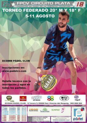 poster del torneo TORNEO FEDERADO 20*M Y 18*F - CIRCUITO PLATA