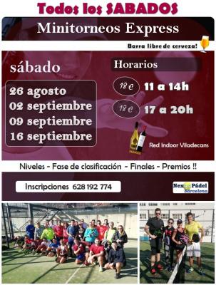 poster del torneo SABADOS MINITORNEOS NEXUS + BARRA LIBRE 🍺🍷