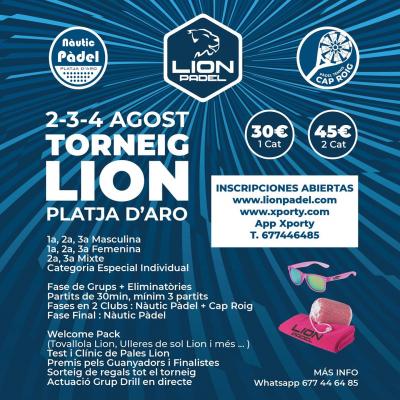 poster torneo TORNEIG LION PLATJA D'ARO