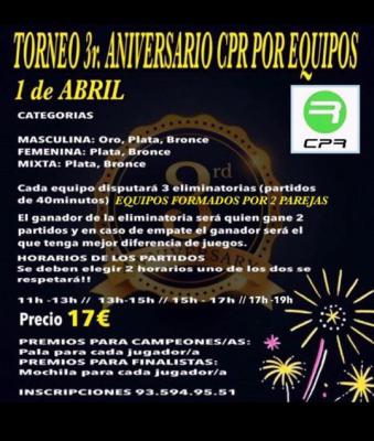 poster del torneo TORNEO 3er ANIVERSARIO POR EQUIPOS