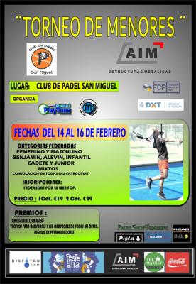 poster torneo TORNEO DE MENORES SAN MIGUEL