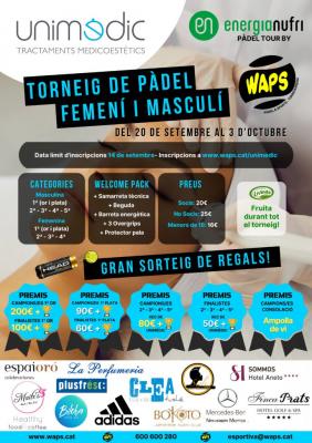 poster del torneo TORNEIG CENTRE UNIMEDIC - ENERGIANUFRI PÀDEL TOUR