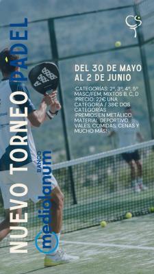 poster del torneo TORNEO PADEL BANCO MEDIOLANUM