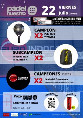 poster del torneo TORNEO POZO PREMIER PADEL
