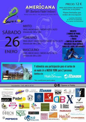 poster del torneo MEGA AMERICANA PADELOY