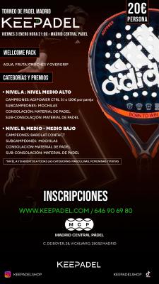 poster del torneo TORNEO NOCTURNO KEEPADEL & MADRID CENTRAL PADEL