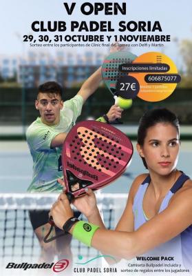 poster del torneo V OPEN CLUB PADEL SORIA