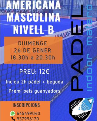 poster del torneo AMERICANA MASCULINA NIVELL B