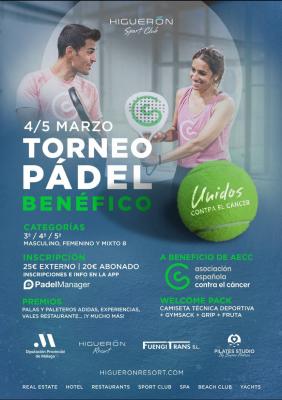 poster del torneo TORNEO PÁDEL BENÉFICO AECC