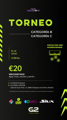 poster del torneo TORNEO PADELGOLDPOINT