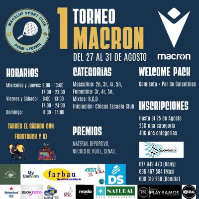 poster torneo 1R TORNEO MACRON