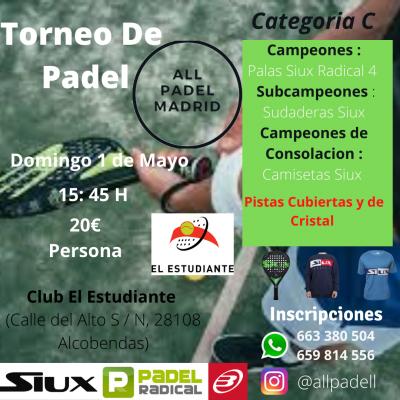 poster del torneo TORNEO ALLPADEL  (PISTAS CUBIERTAS Y DE CRISTAL)