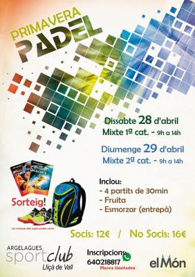 poster del torneo PRIMAVERA PADEL