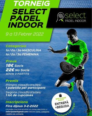 poster torneo TORNEIG SELECT PADEL INDOOR