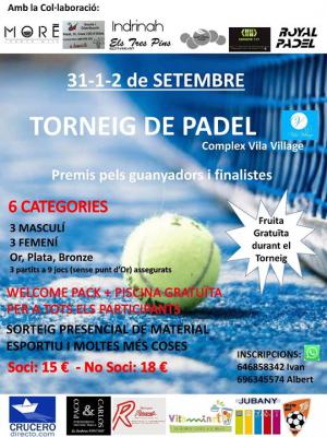 poster del torneo TORNEIG DE PADEL