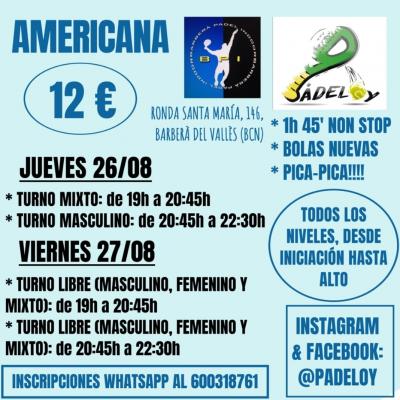poster del torneo AMERICANA PADELOY