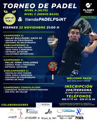 poster del torneo SHOWTIMEPADEL