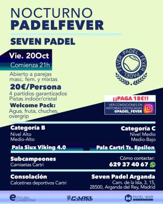 poster del torneo ¡ÚLTIMAS PLAZAS! - CATEGORÍAS B Y C (ABIERTO A PAREJAS MASCULINAS, FEMENINAS Y MIXTAS)