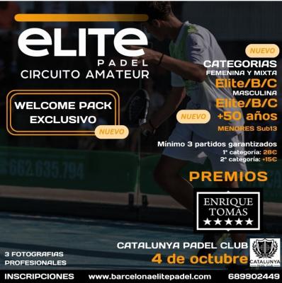 poster del torneo ELITE PADEL CIRCUITO AMATER