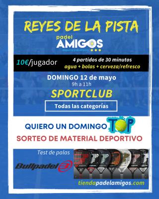 poster del torneo REYES Y REINAS DE LA PISTA
