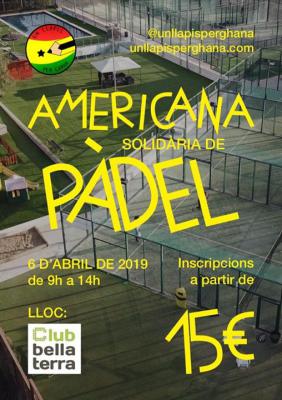 poster del torneo AMERICANA SOLIDARIA UN LLAPIS PER GANA