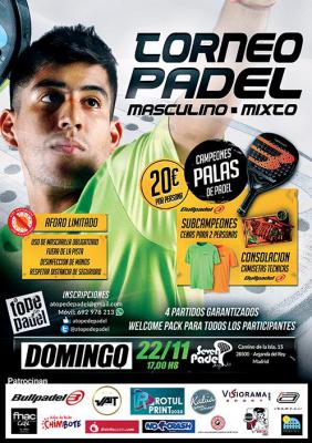 poster del torneo TORNEO DE PADEL MIXTO - MASCULINO