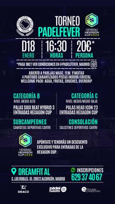 poster del torneo TORNEO PADEL FEVER & HEXAGON CUP (B & C)