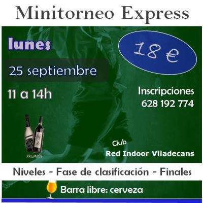 poster del torneo MINITORNEO EXPRESS + BARRA LIBRE 🍺🍷