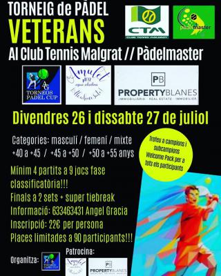 poster del torneo TORNEIG VETERANS