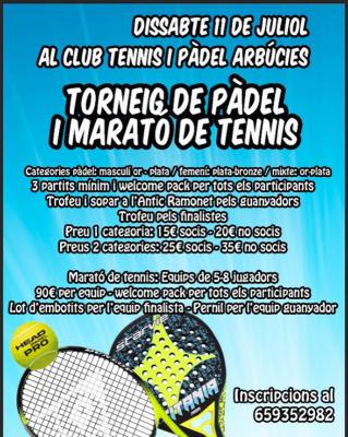 poster del torneo TORNEIG DE PADEL IMARATÓ DE TENNIS