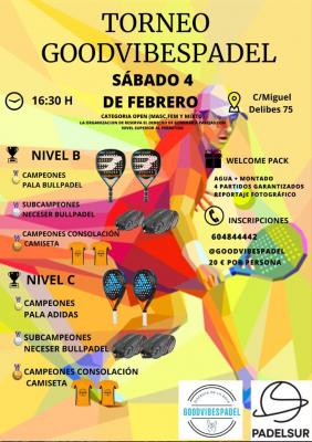 poster del torneo GOODVIBESPADEL
